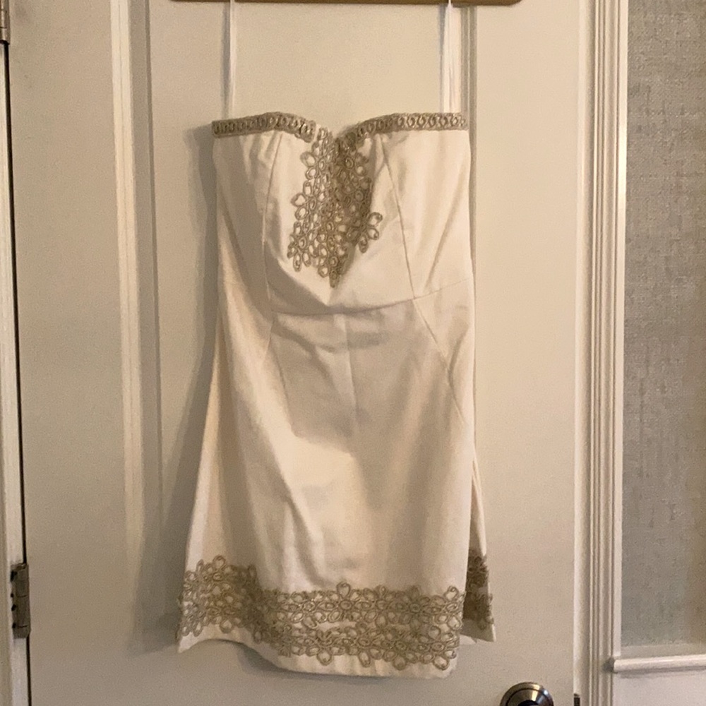Mud pie strapless dress